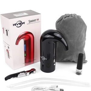 Hiview Smart Wine Aerator & Dispenser in Black